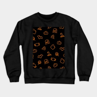 Halloween spooky signs pattern Crewneck Sweatshirt